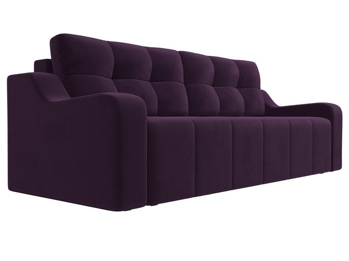 Прямой диван-кровать Итон фиолетового цвета - лучшие Прямые диваны в INMYROOM