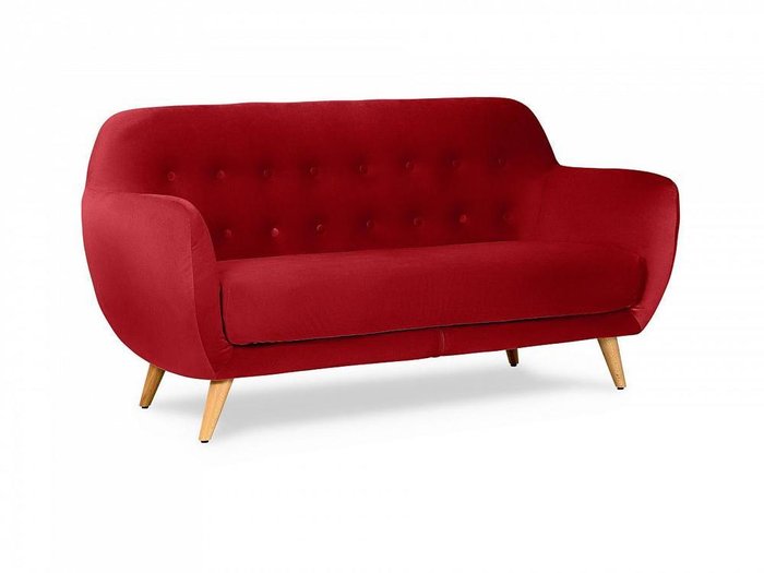 Диван Loa красного цвета - купить Прямые диваны по цене 60930.0