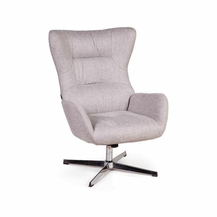 Кресло качалка с оттоманкой Andrea серого цвета - лучшие Интерьерные кресла в INMYROOM
