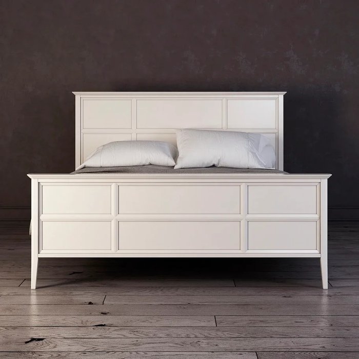 Кровать Ellington белого цвета c изножьем 180х200 - купить Кровати для спальни по цене 185680.0