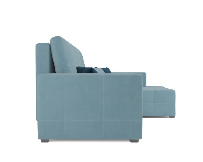 Угловой диван-кровать Монреаль голубого цвета правый угол - лучшие Угловые диваны в INMYROOM