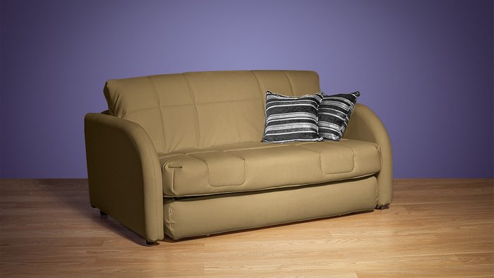 Диван-кровать Гламур охристого цвета - купить Прямые диваны по цене 68200.0