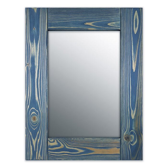 Настенное зеркало Шебби Шик 50х65 синего цвета