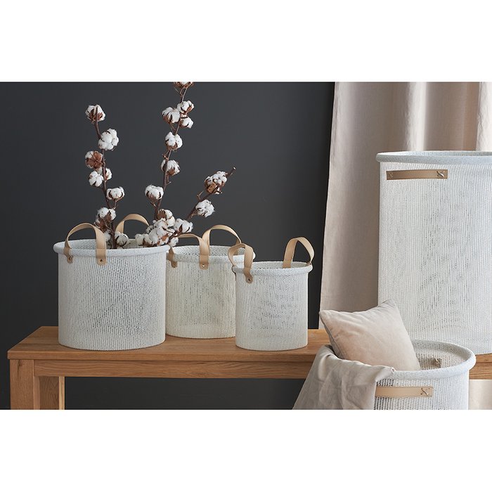 Корзина для хранения sustainable collection, D22х23 см, молочная - купить Плетеные корзины по цене 990.0