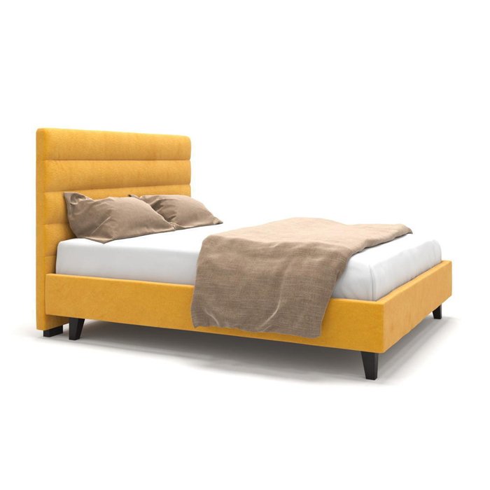 Кровать Tara  на ножках желтая 180х200 - купить Кровати для спальни по цене 74900.0