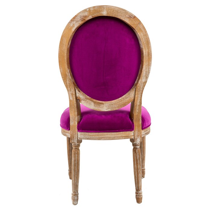 Стул Луи цвета фуксия с велюровой обивкой - лучшие Обеденные стулья в INMYROOM