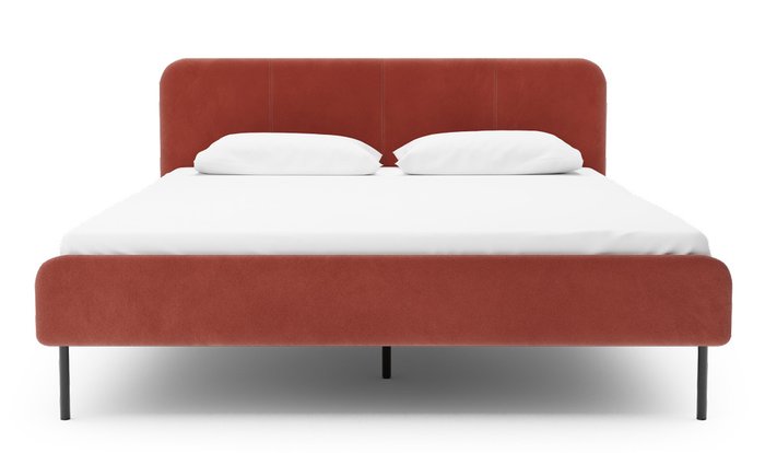 Кровать Элиса 140х200 терракотового цвета без подъемного механизма - лучшие Кровати для спальни в INMYROOM Кровать Элиса 140х200 терракотового цвета без подъемного механизма - лучшие Кровати для спальни в INMYROOM