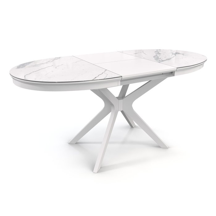 Раздвижной обеденный стол Verona 110 CC белого цвета - купить Обеденные столы по цене 55108.0