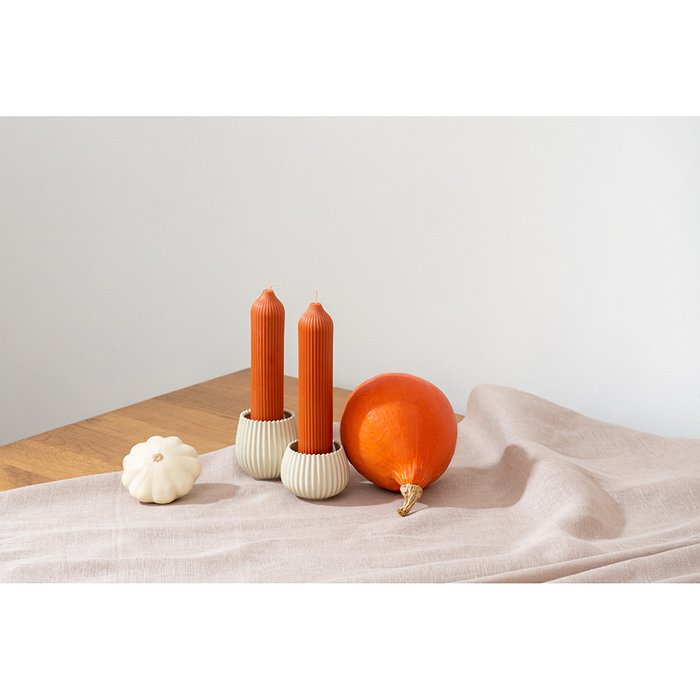 Свеча декоративная Edge оранжевого цвета - лучшие Свечи в INMYROOM