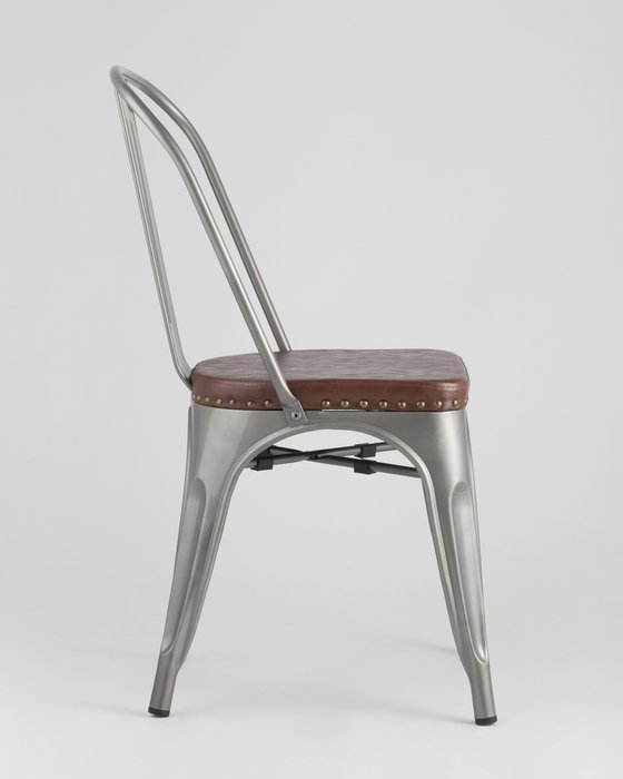 Обеденный стул Tolix Soft серебристого цвета - лучшие Обеденные стулья в INMYROOM