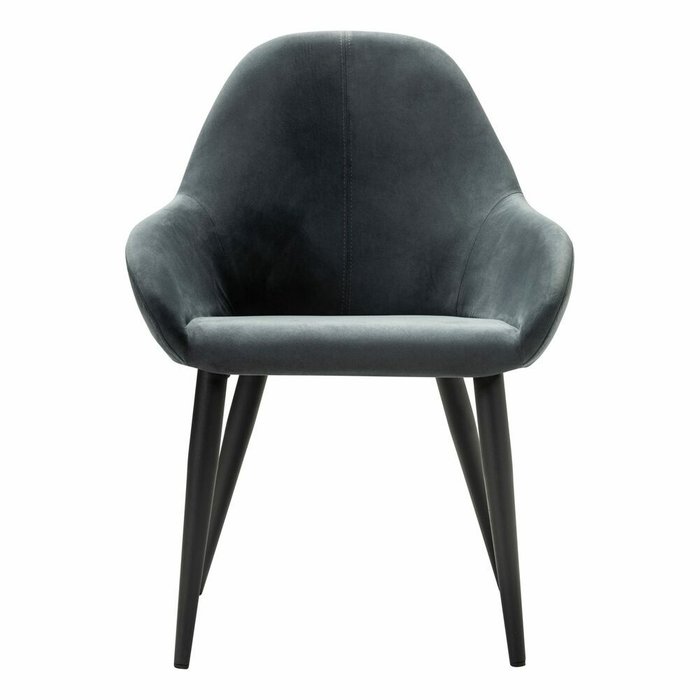 Стул-кресло Kent Diag серо-черного цвета - купить Обеденные стулья по цене 10990.0