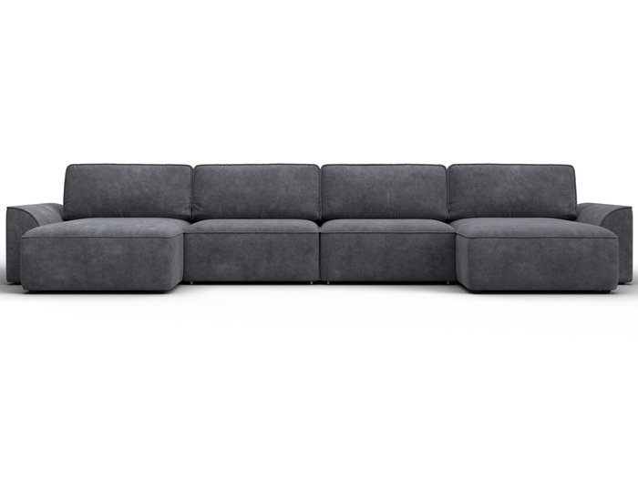 Угловой диван-кровать Лига-048 лонг темно-серого цвета - купить Угловые диваны по цене 147990 Угловой диван-кровать Лига-048 лонг темно-серого цвета - купить Угловые диваны по цене 147990