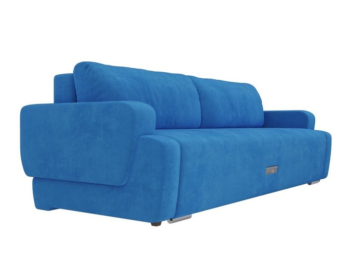 Прямой диван-кровать Ника голубого цвета - лучшие Прямые диваны в INMYROOM