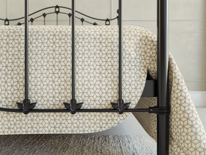 Кровать Карина 120х200 черно-глянцевого цвета - лучшие Кровати для спальни в INMYROOM