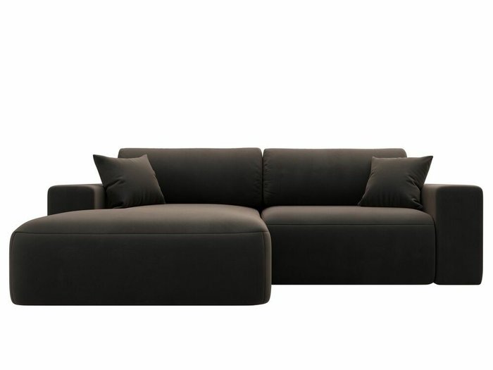 Угловой диван-кровать Лига 036 Классик коричневого цвета левый угол - купить Угловые диваны по цене 86999.0