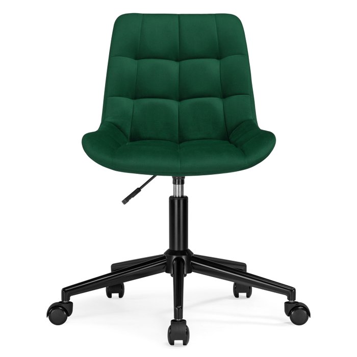 Офисный стул Честер темно-зеленого цвета с черным основанием - купить Офисные кресла по цене 6990.0