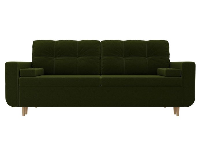 Прямой диван-кровать Кэдмон зеленого цвета - купить Прямые диваны по цене 41990.0