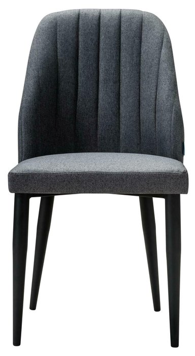 Стул Alen темно-серого цвета с черными ножками - купить Обеденные стулья по цене 11990.0