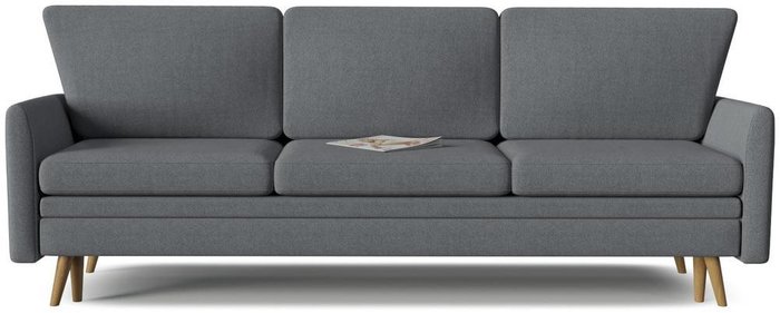 Диван-кровать Верона серого цвета - купить Прямые диваны по цене 24350.0