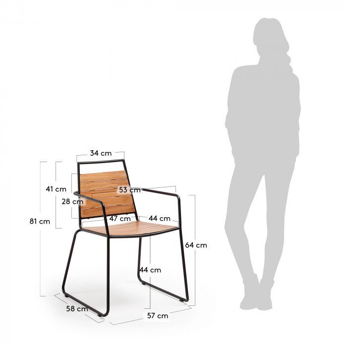 Стул Komfort с металлическим каркасом - лучшие Садовые стулья в INMYROOM