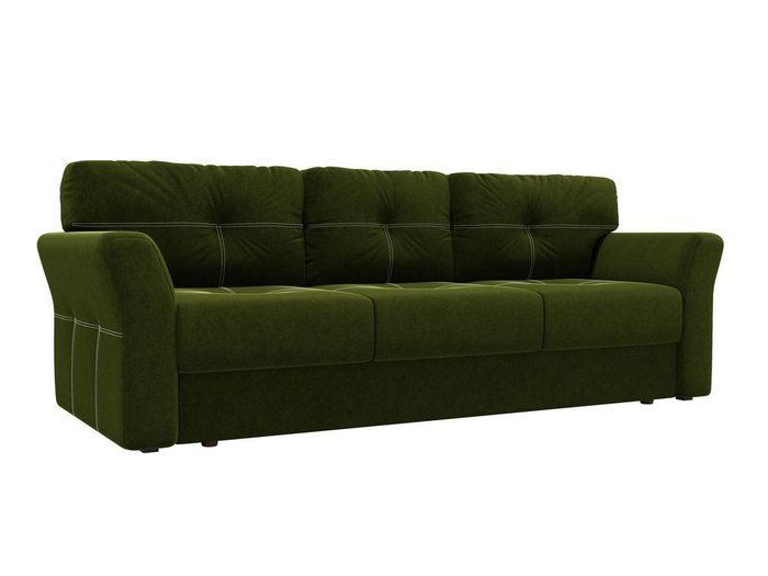 Прямой диван-кровать Манхеттен зеленого цвета