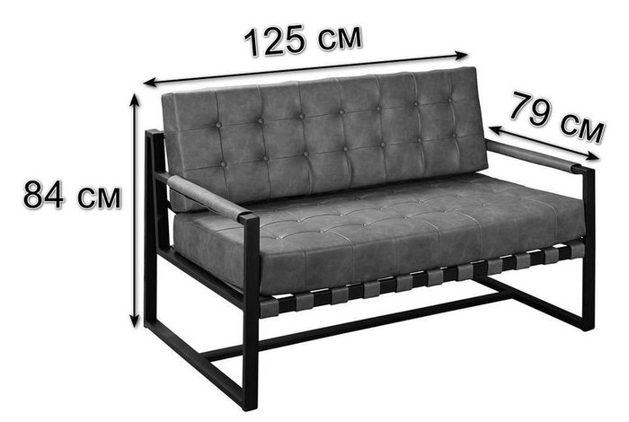 Диван Loft 2-1 коричневого цвета - купить Прямые диваны по цене 42490.0