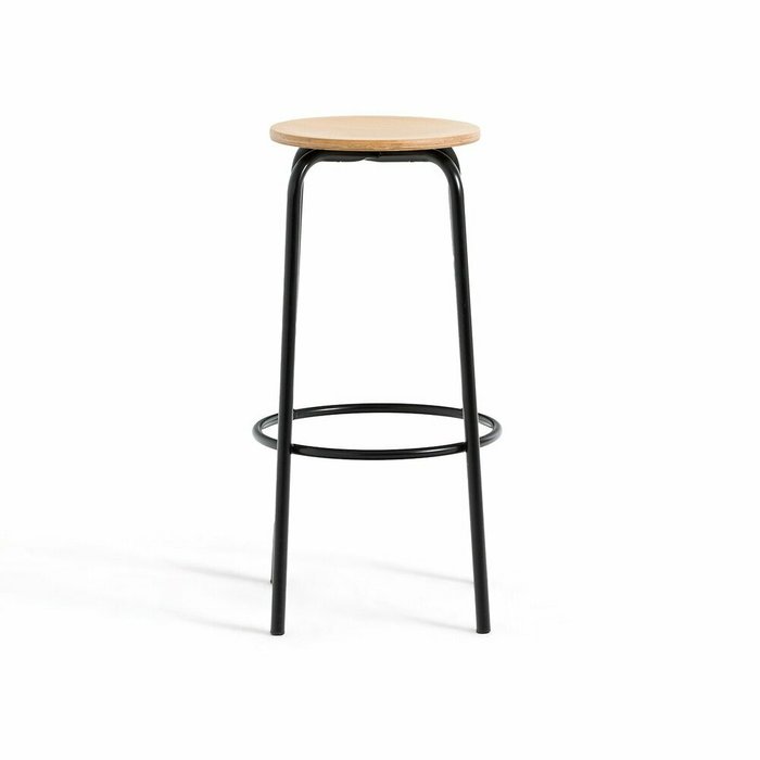 Стул барный из стали и дерева Hiba бежевого цвета - купить Барные стулья по цене 11823.0