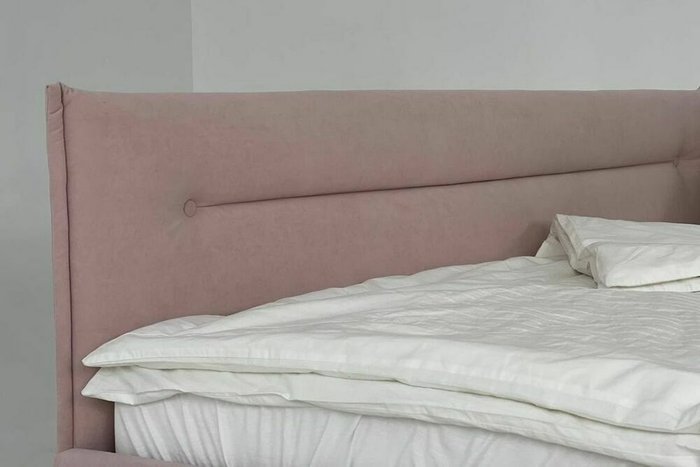 Кровать Альба 120х200 нежно-розового цвета без подъемного механизма - купить Кровати для спальни по цене 25480.0