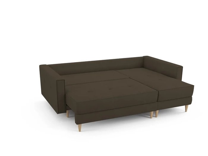 Угловой Диван-кровать Отто  правый темно-коричневого цвета - купить Угловые диваны по цене 73800.0