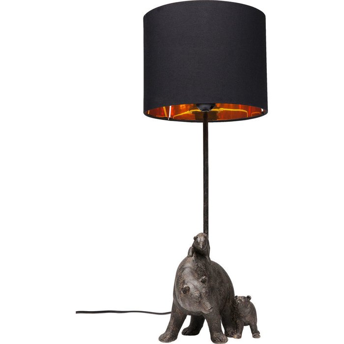 Лампа настольная Bear Family черного цвета - лучшие Настольные лампы в INMYROOM
