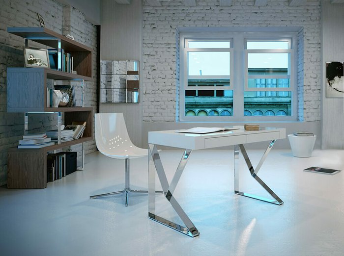 Письменный стол Confort белого цвета - лучшие Письменные столы в INMYROOM