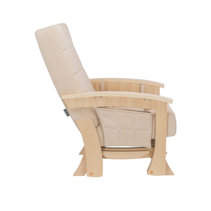 Кресло-качалка глайдер Нордик VeronaVanilla натуральное дерево - лучшие Интерьерные кресла в INMYROOM