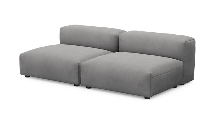 Прямой диван Фиджи сдвоенный серого цвета - купить Прямые диваны по цене 45200.0