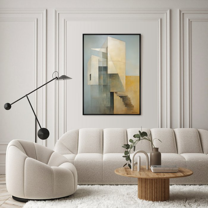 Репродукция картины Buildings, afternoon look, No 1, 2024г. - лучшие Картины в INMYROOM