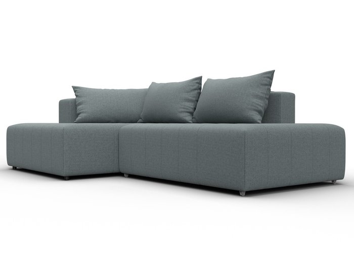 Угловой диван-кровать Лига-103 серого цвета левый - лучшие Угловые диваны в INMYROOM Угловой диван-кровать Лига-103 серого цвета левый - лучшие Угловые диваны в INMYROOM