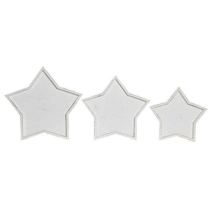 Блюдо 57 x 54 x 3  Белый Shabby Chic Маринованный (3 Предметы)