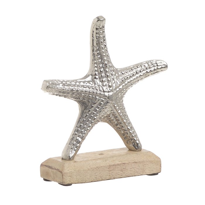 Статуэтка Морская Звезда из дерева и алюминия