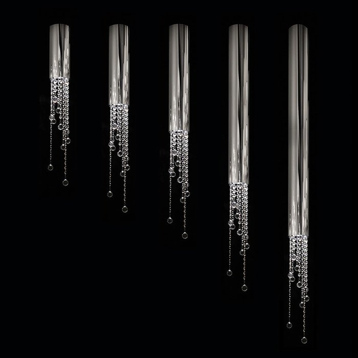 Потолочный светильник Ilfari "Sexy Crystals" с ниспадающими подвесками и кулонами из хрусталя - купить Потолочные светильники по цене 25840.0