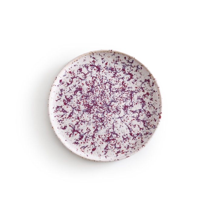 Комплект из четырех десертных тарелок Hortensia бело-фиолетового цвета - купить Тарелки по цене 4618.0