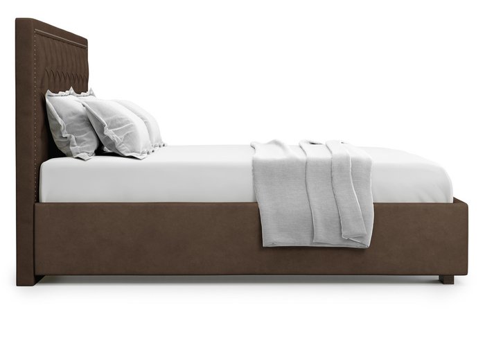 Кровать Orto без подъемного механизма 160х200 коричневого цвета - лучшие Кровати для спальни в INMYROOM