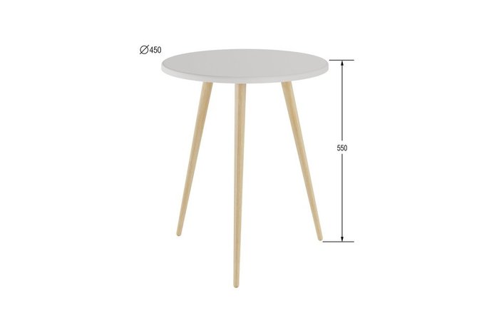 Стол кофейный Бекс белого цвета - купить Кофейные столики по цене 4355.0