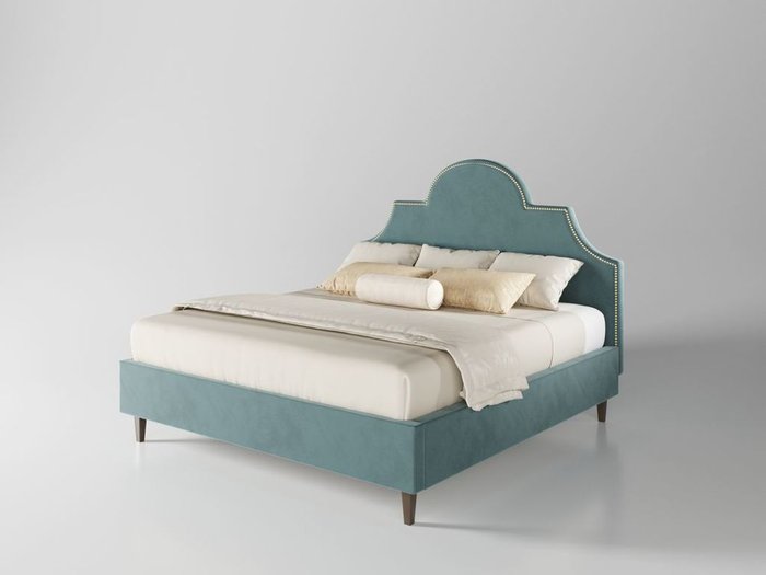 Кровать Бриэль 160х200 тёмно-бирюзового цвета  с подъемным механизмом