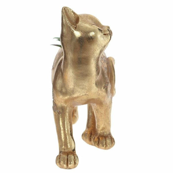 Фигура декоративная Кошка золотого цвета - лучшие Фигуры и статуэтки в INMYROOM