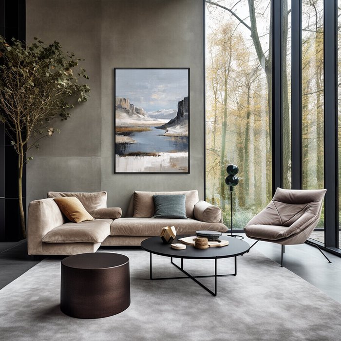 Репродукция картины на холсте Северные горы полуострова Таймыр, No 1, 2025г. - лучшие Картины в INMYROOM