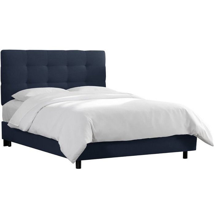 Кровать Alice Tufted Blue синего цвета 160х200