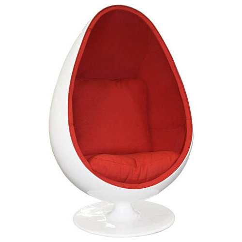  Кресло яйцо Ovalia Egg Style Chair красная ткань