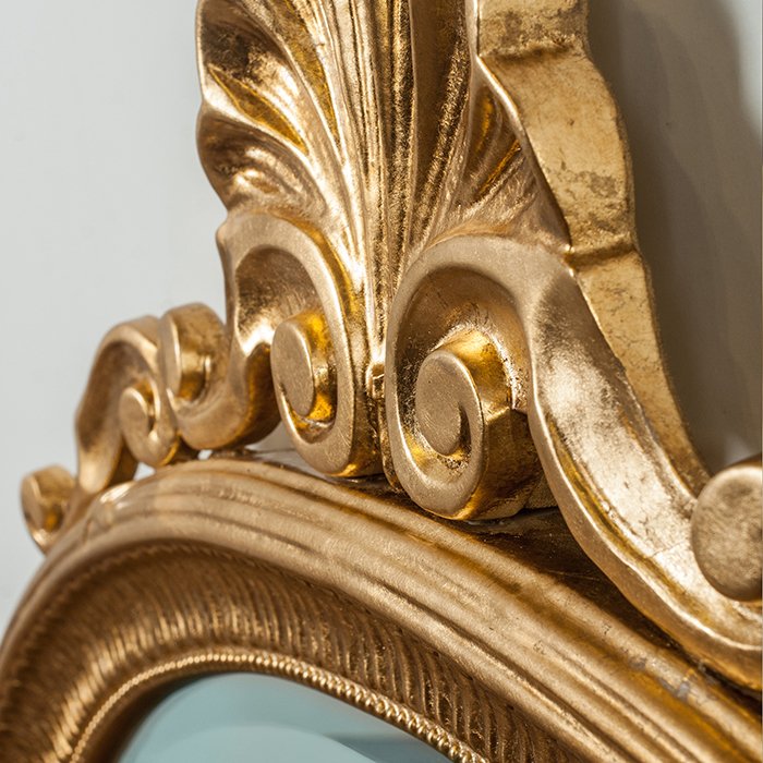 Настенное зеркало в раме золотого цвета - купить Настенные зеркала по цене 38227.0