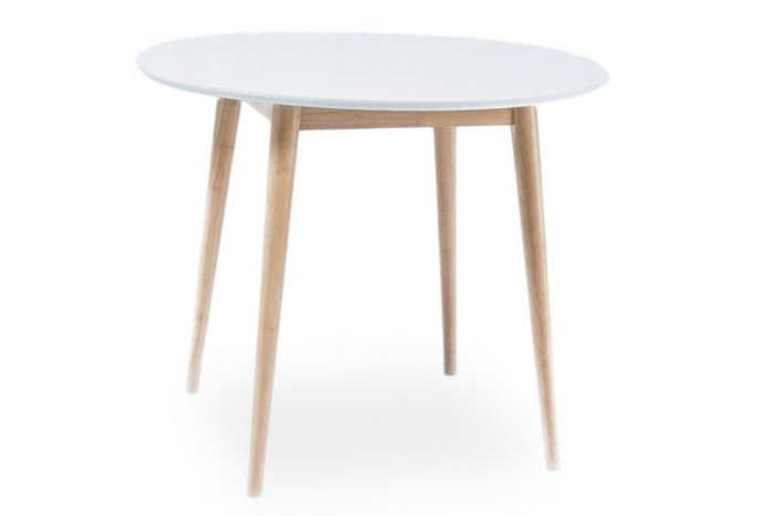 Обеденный стол Larson бело-бежевого цвета - купить Обеденные столы по цене 23166.0