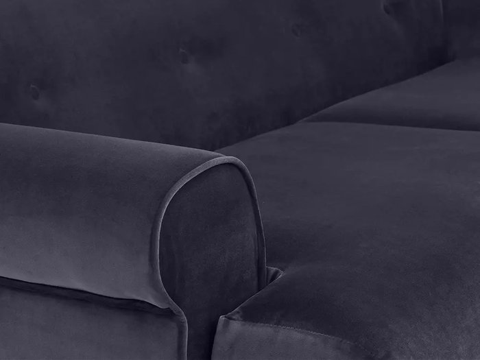 Диван Italia L темно-серого цвета с черными ножками - лучшие Прямые диваны в INMYROOM