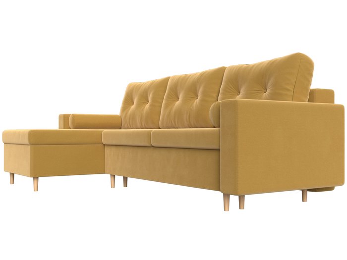Угловой диван-ковать Белфаст желтого цвета левый угол - лучшие Угловые диваны в INMYROOM